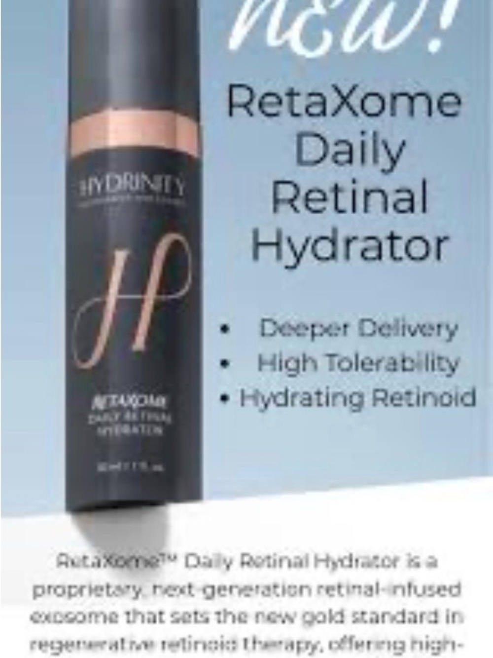 Hydrinity RetaXome Daily Retinal Hydrator - Charcoal & Rose Gold